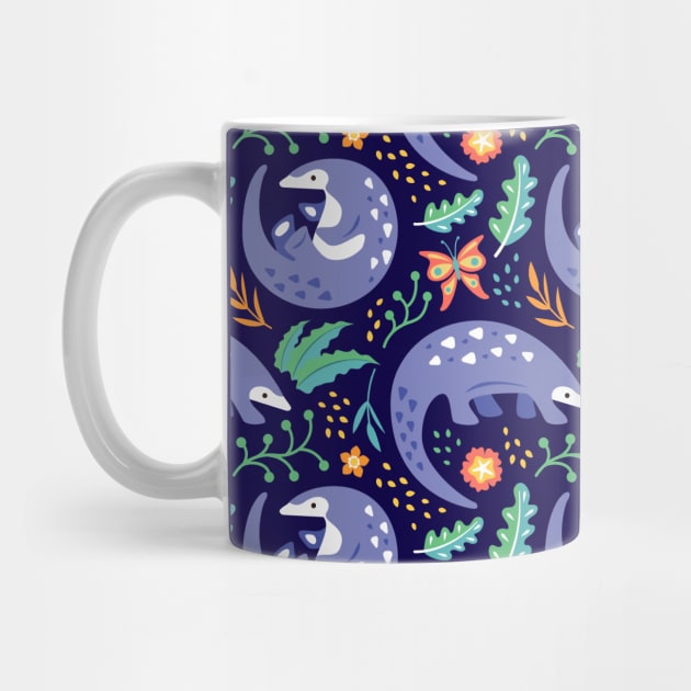 Cute Pangolin Tropical Pattern by bangtees